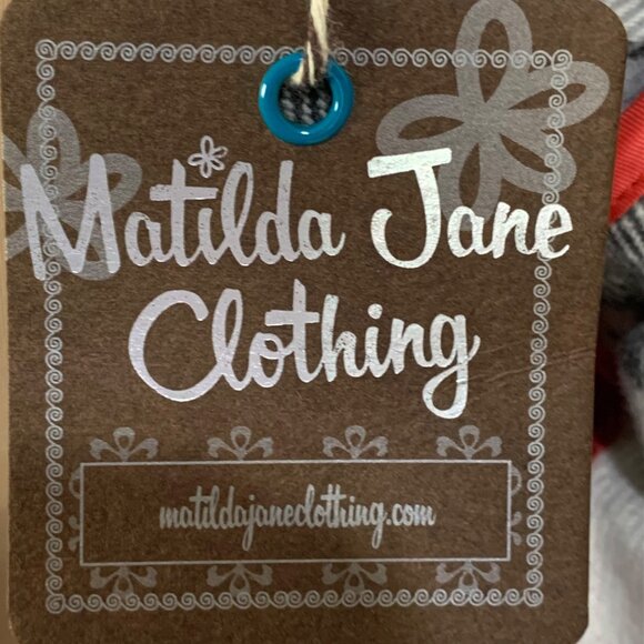 Matilda Jane Check It Twice Plaid Drapey Open Front Wrap Belted Shacket Coat XS - Picture 8 of 11